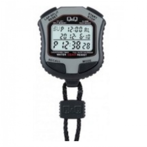 Q&Q Black Digital Stop Watch-HS45J002Y