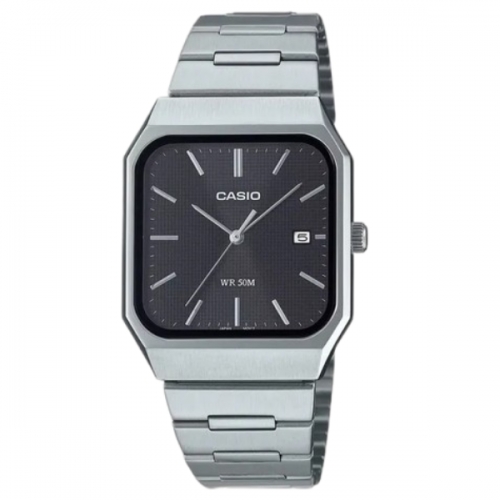 Casio MTP-B185D-1AVDF Men's Stainless Steel Analog Watch – Black Dial